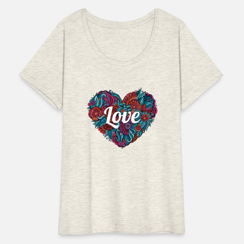"Love-Infused Tee: Wear Your Heart on Your Sleeve"