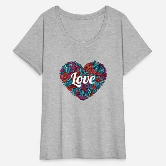 "Love-Infused Tee: Wear Your Heart on Your Sleeve"