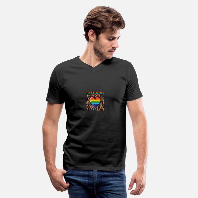 Love Wins Rainbow Heart LGBT Pride Design