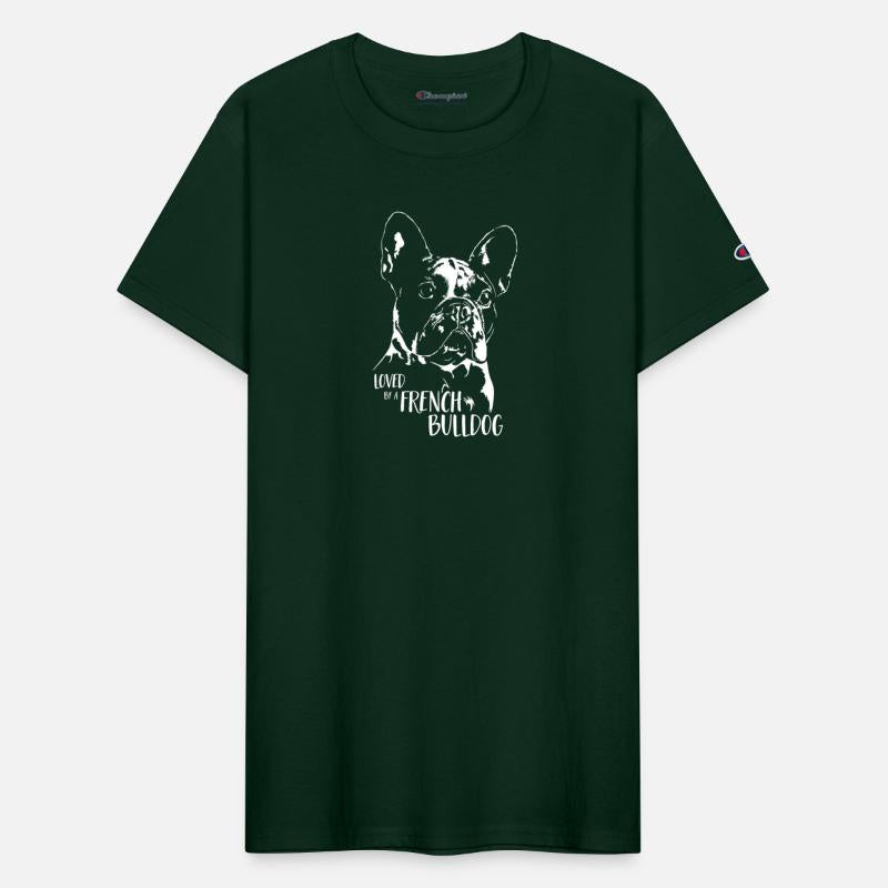 Loved by a French Bulldog dog mom dog saying