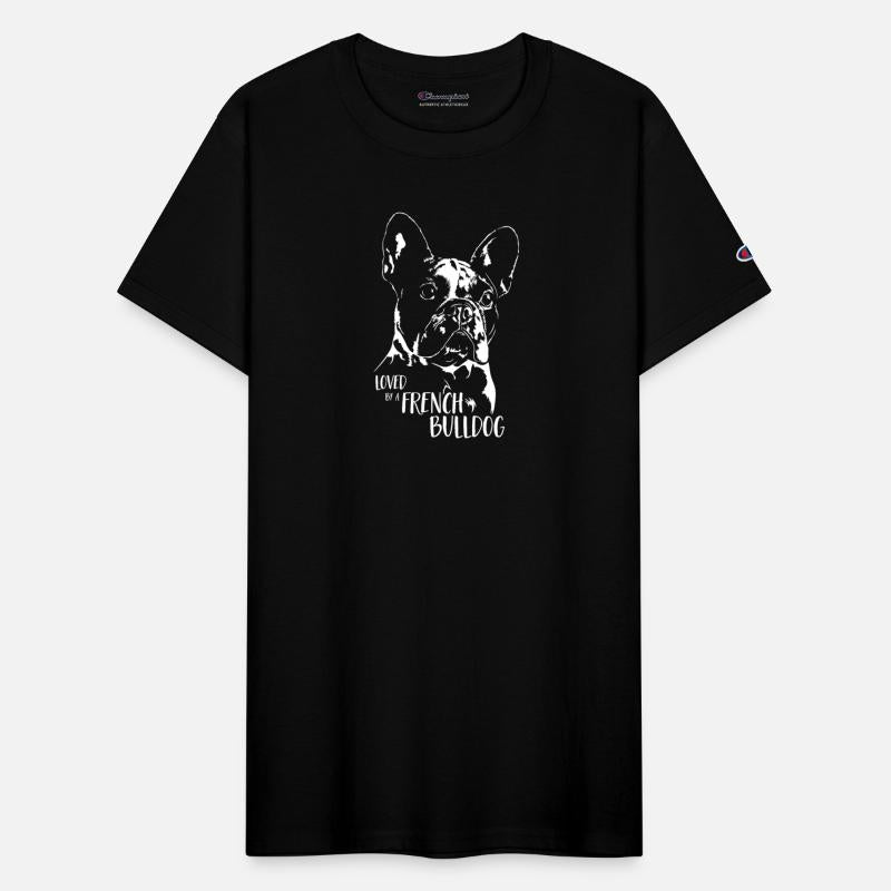 Loved by a French Bulldog dog mom dog saying