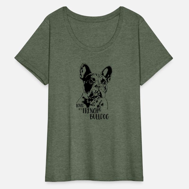 Loved by a French Bulldog dog mom dog saying