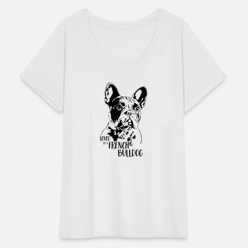 Loved by a French Bulldog dog mom dog saying