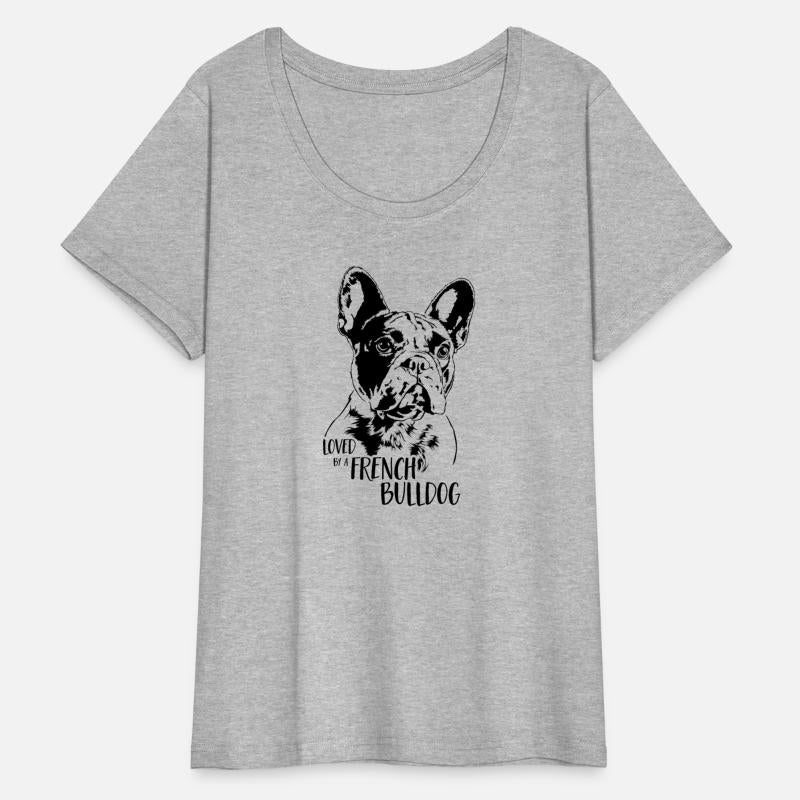 Loved by a French Bulldog dog mom dog saying