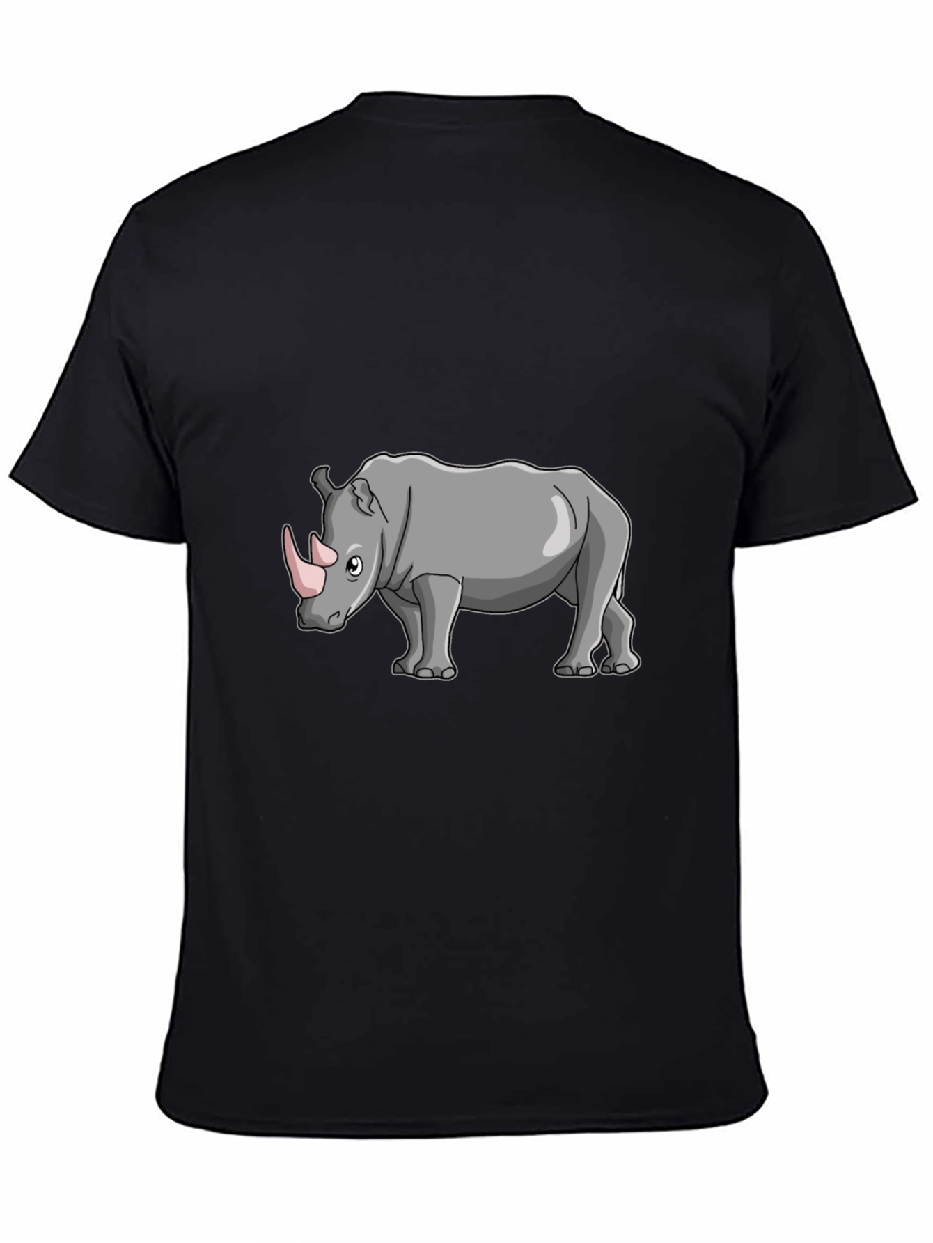 Cartoon Rhino Graphic T-Shirt
