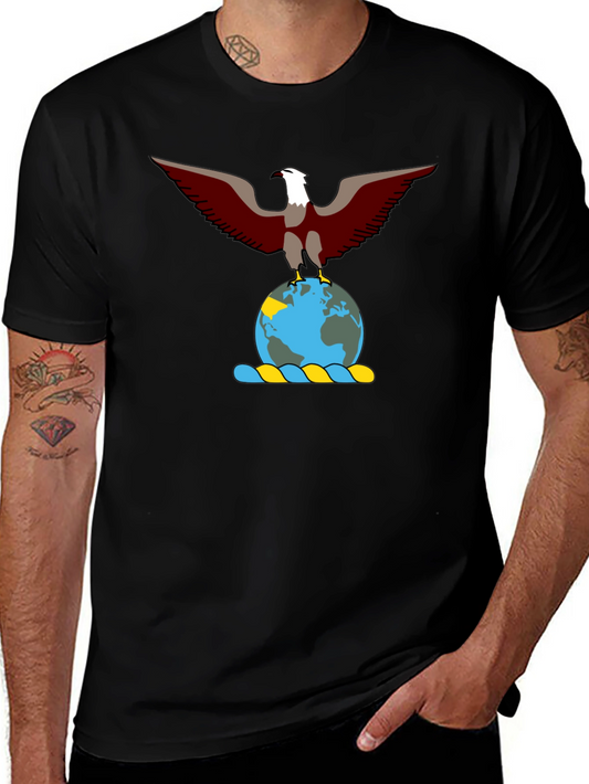 Eagle Globe Graphic Black T-Shirt