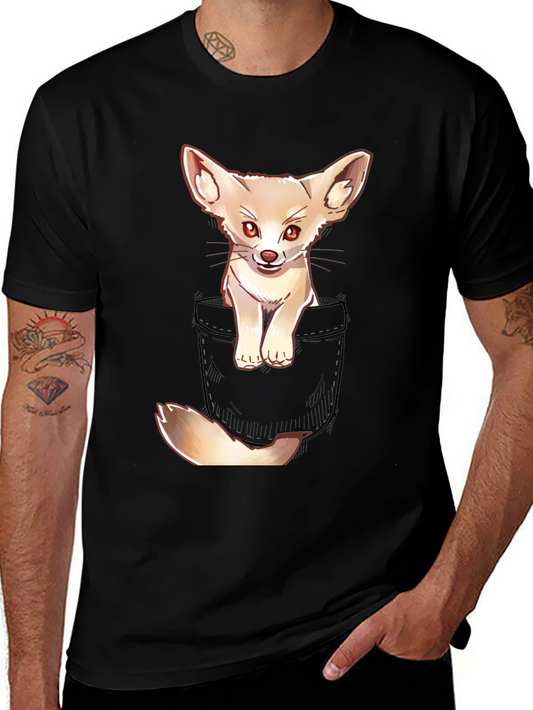 Cute Fennec Fox Pocket T-Shirt