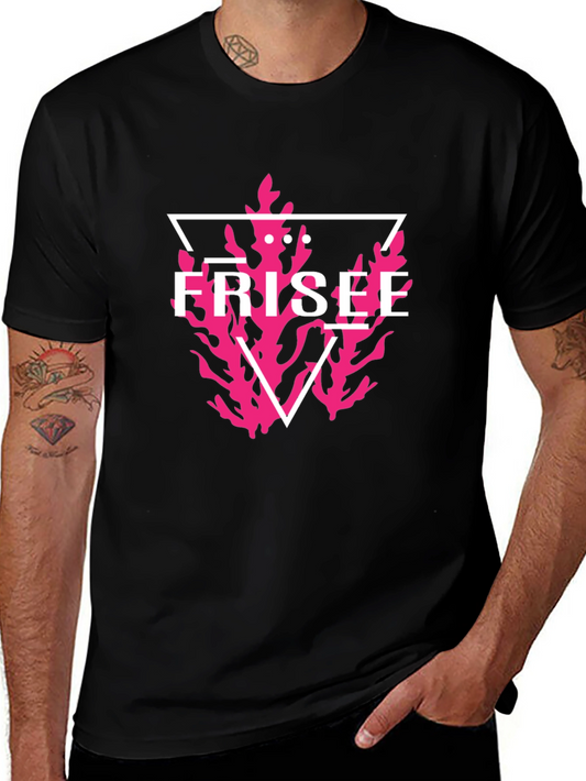 Frisee Graphic Black Tee - Stylish Mens T-Shirt