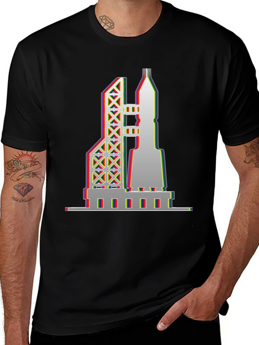 Retro Rocket Launch T-Shirt - Space Exploration