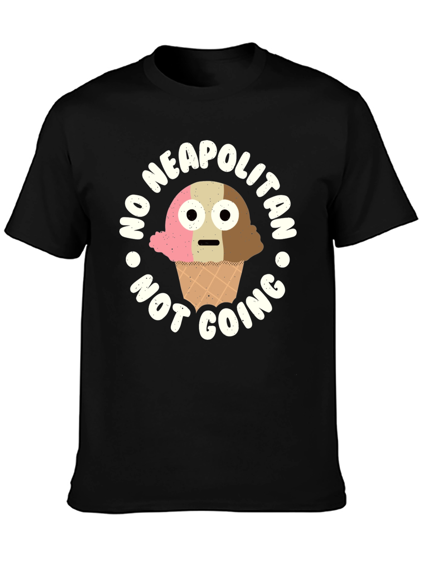 Funny Neapolitan Ice Cream Graphic T-Shirt
