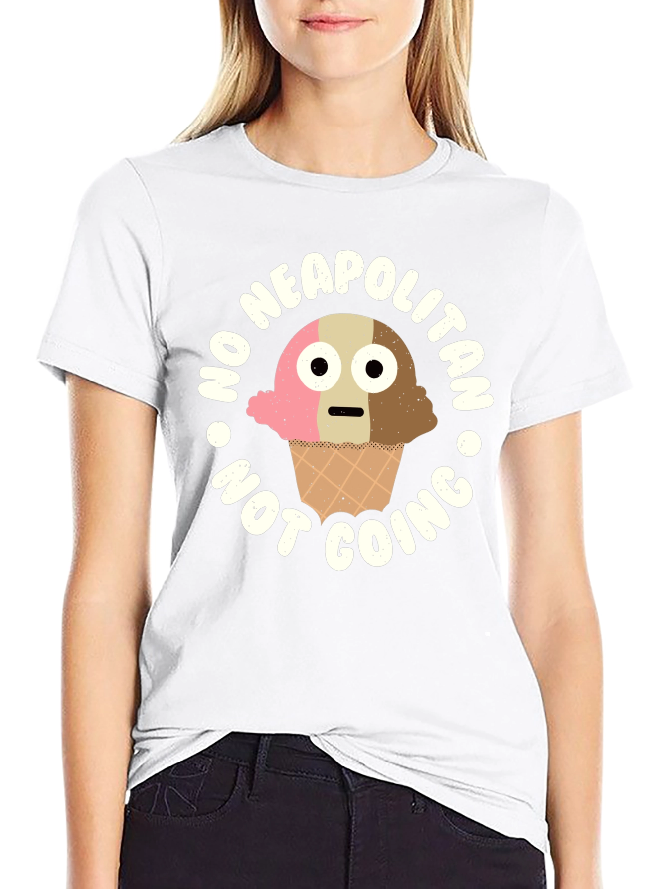 Funny Neapolitan Ice Cream Graphic T-Shirt
