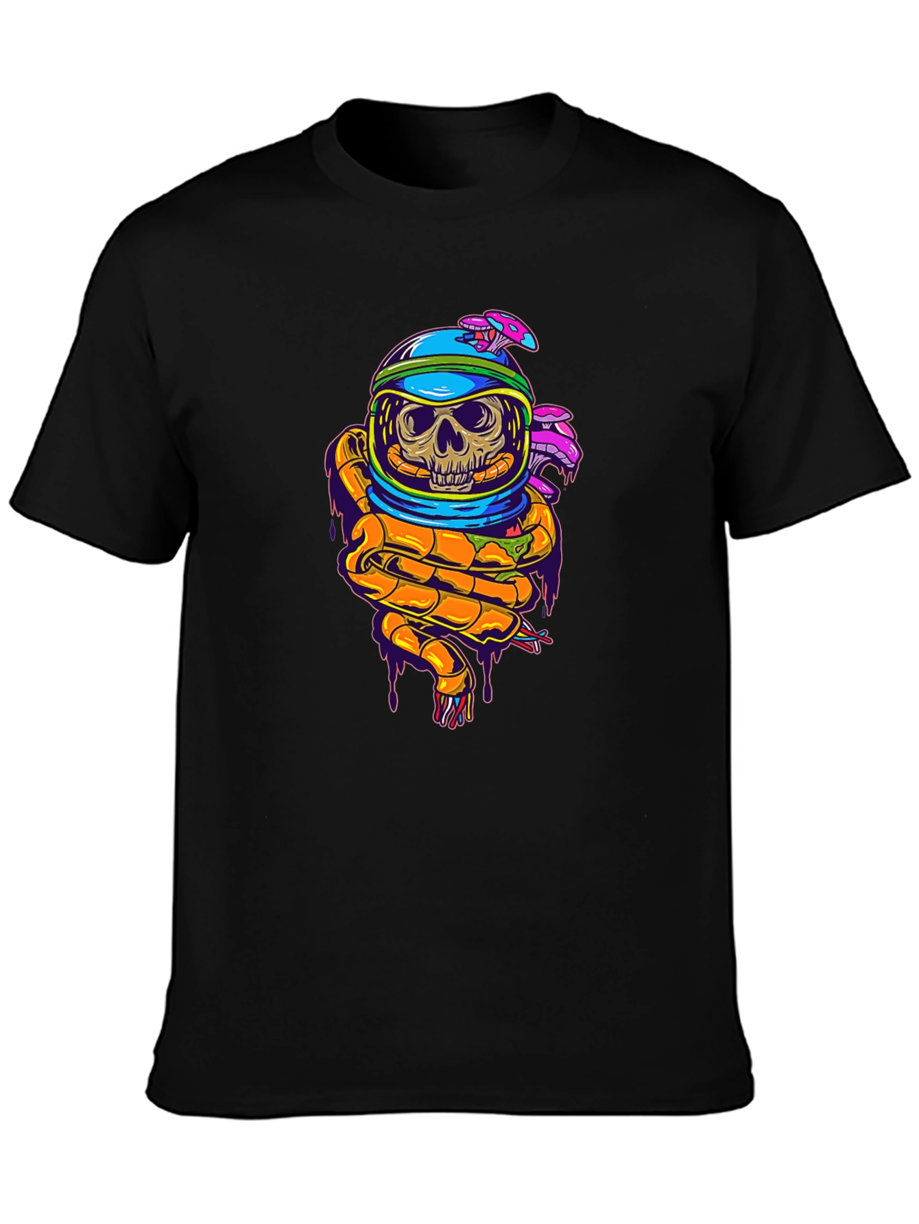 Skull in Space Helmet Graphic T-Shirt