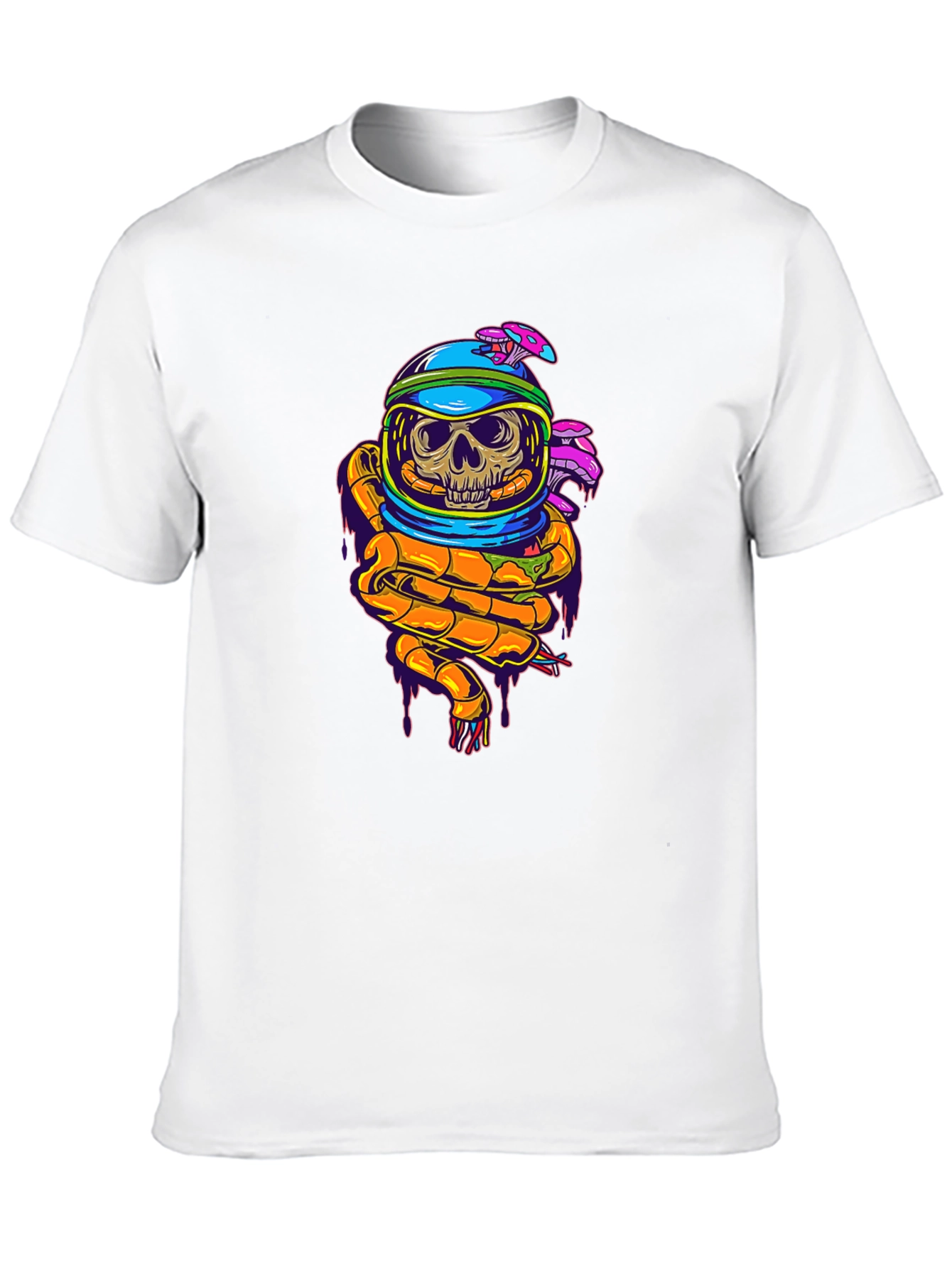 Skull in Space Helmet Graphic T-Shirt
