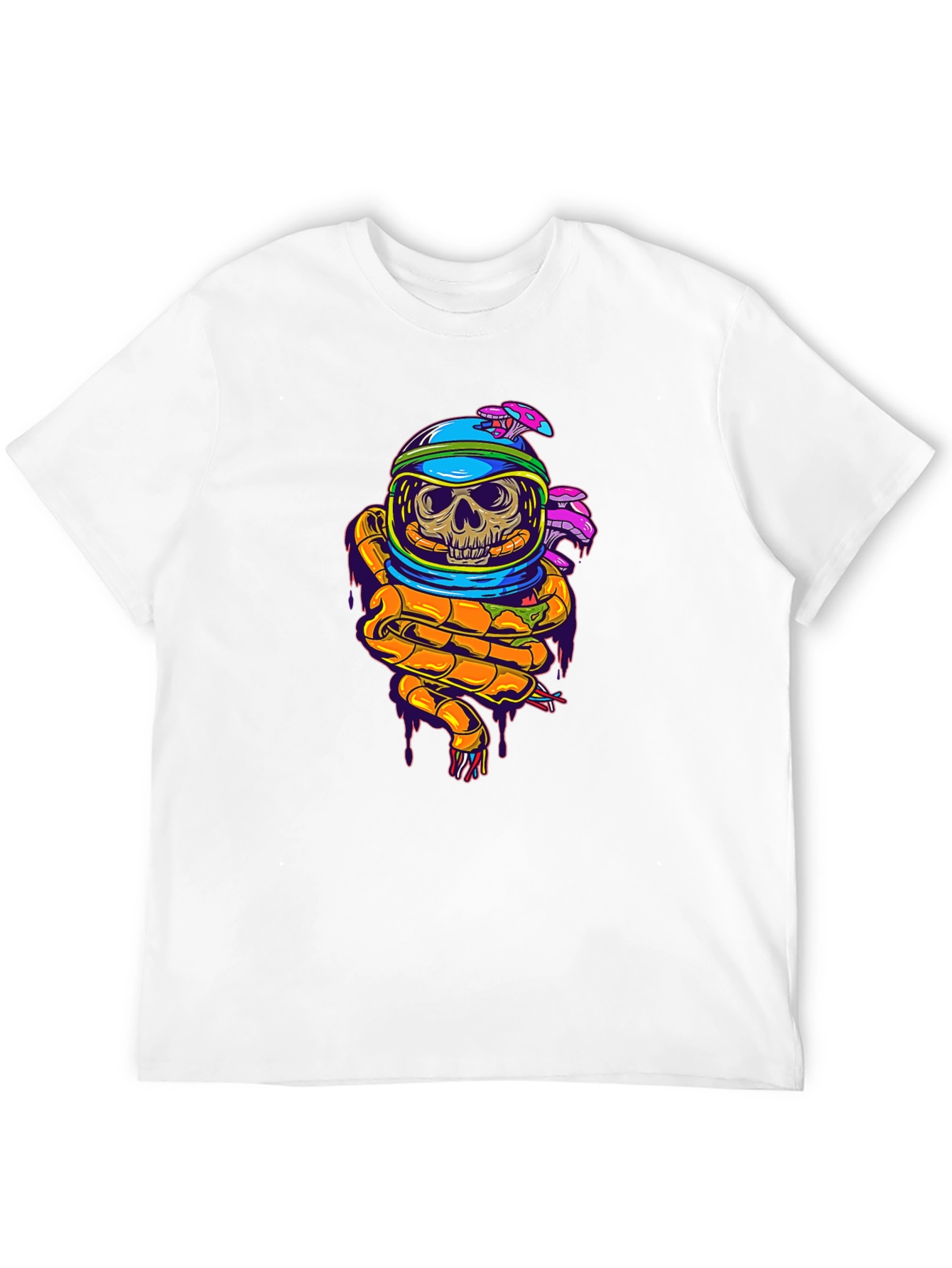 Skull in Space Helmet Graphic T-Shirt