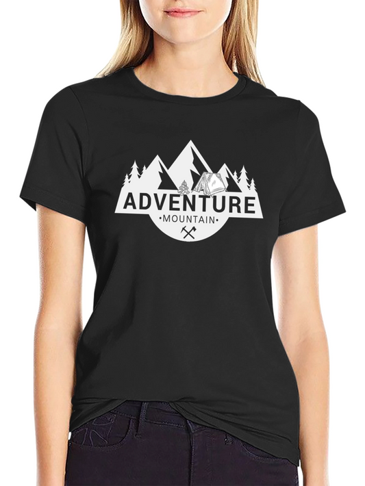 Adventure Mountain Graphic Tee - Black