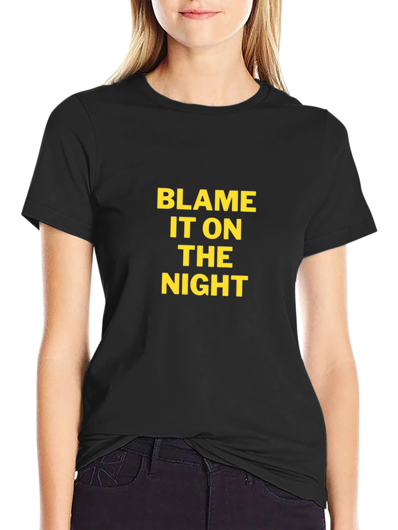 Blame It On The Night Black T-Shirt