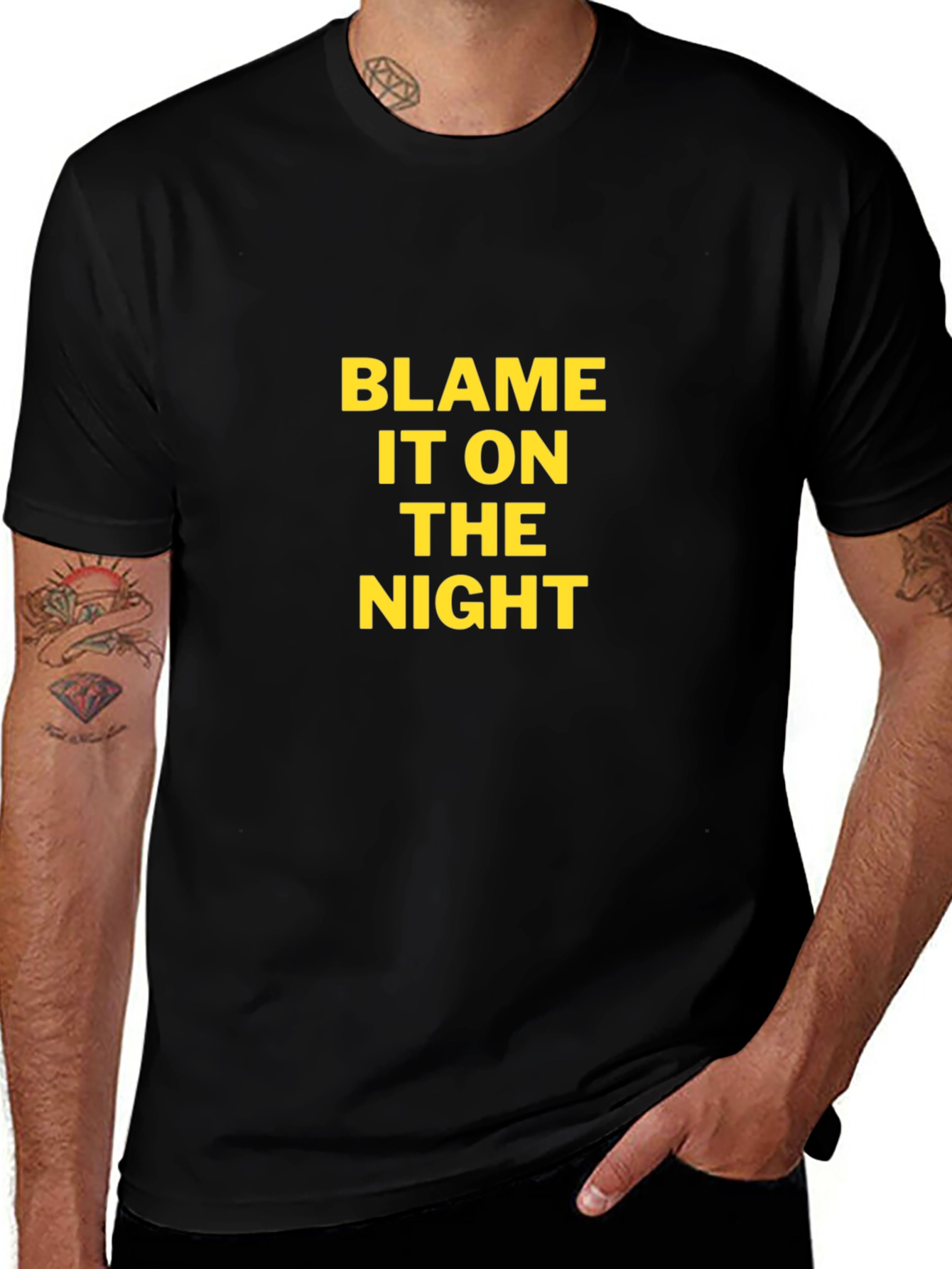 Blame It On The Night Black T-Shirt