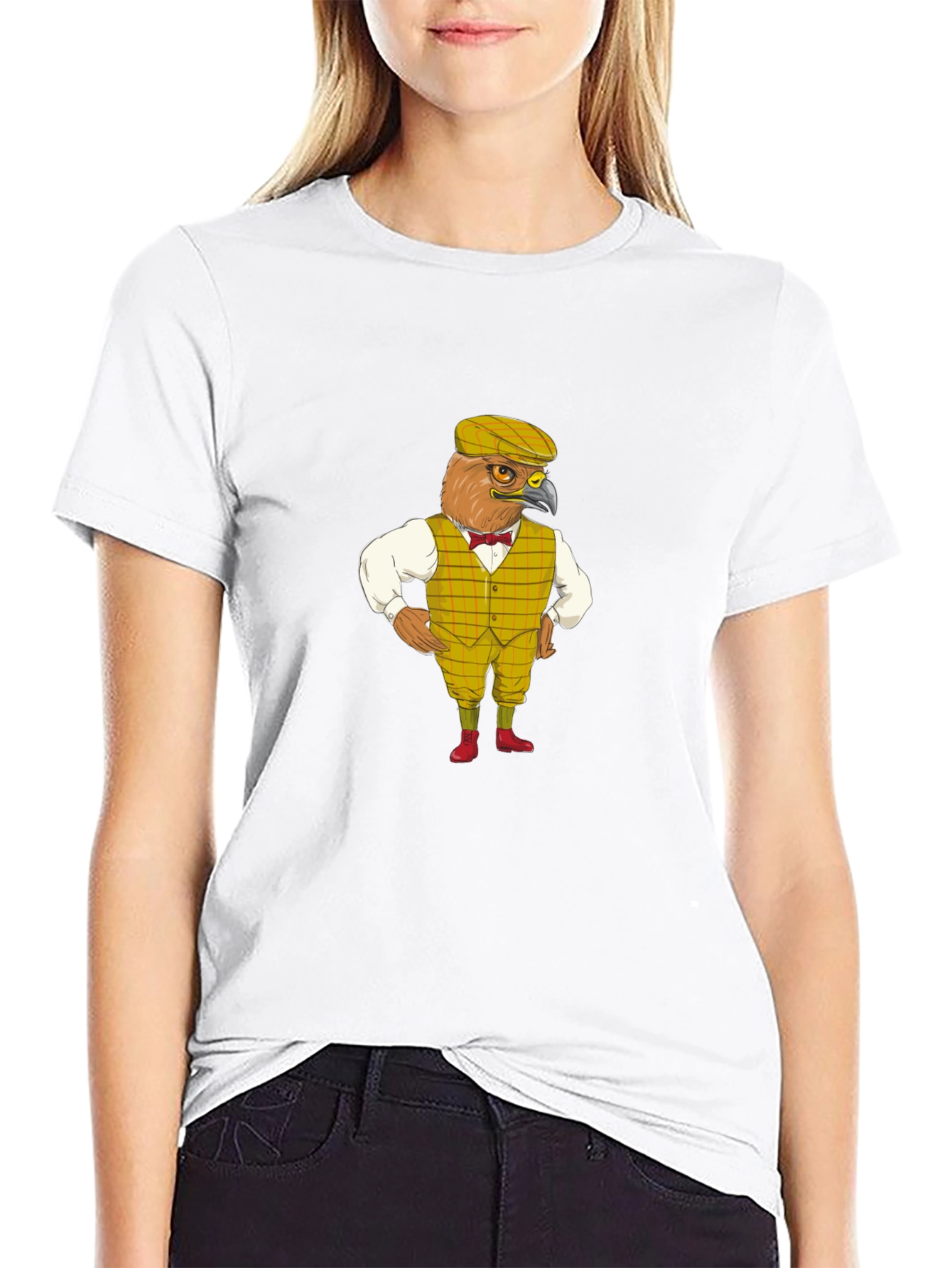 Funny Bird Gentleman Graphic T-Shirt