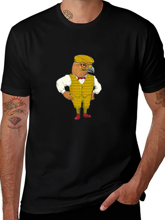 Funny Bird Gentleman Graphic T-Shirt