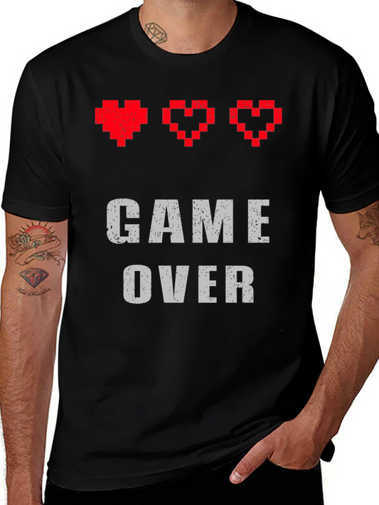 Game Over Pixel Heart T-Shirt - Gamer Style