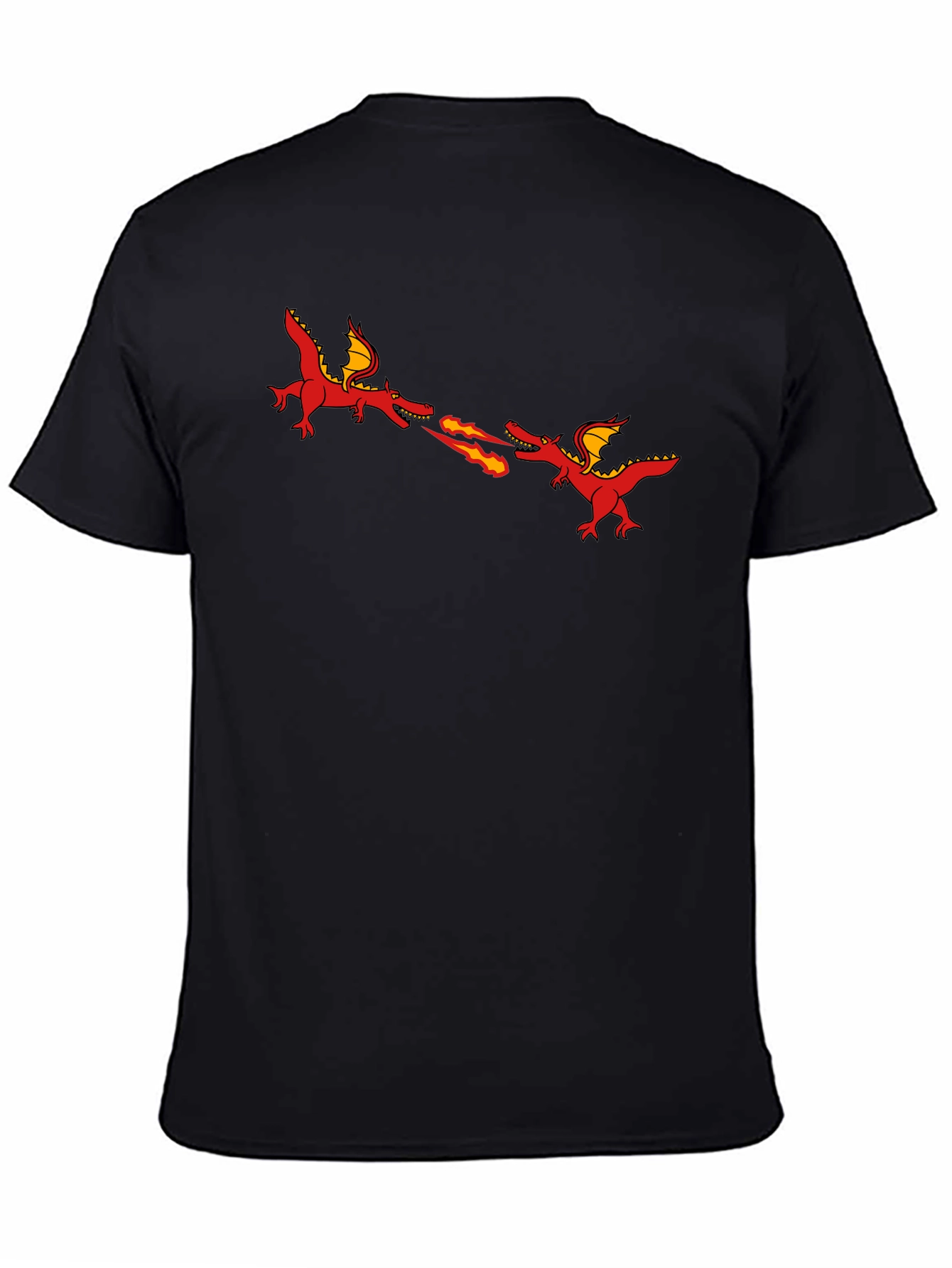Dragon Fire Breath Graphic Black T-Shirt