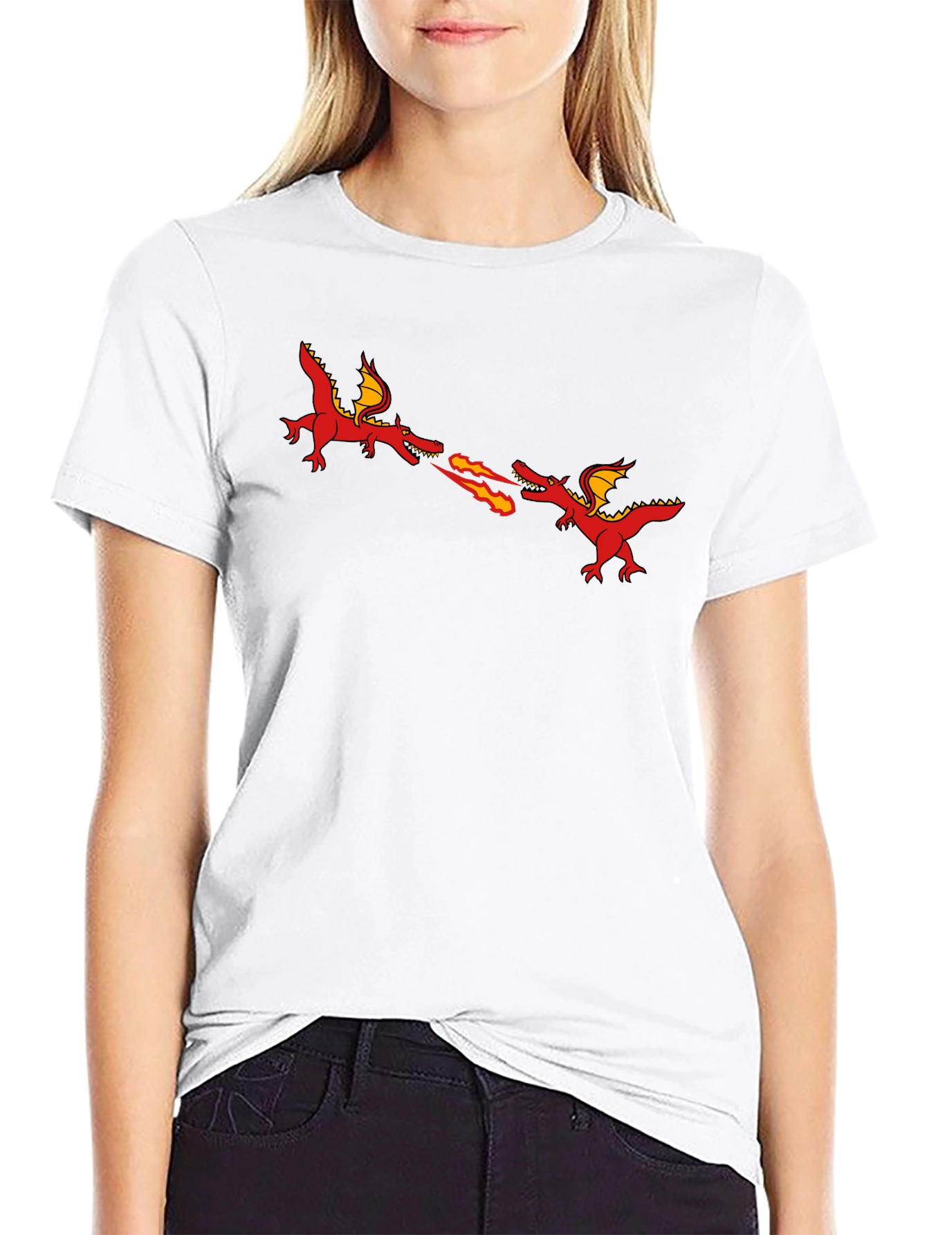 Dragon Fire Breath Graphic Black T-Shirt