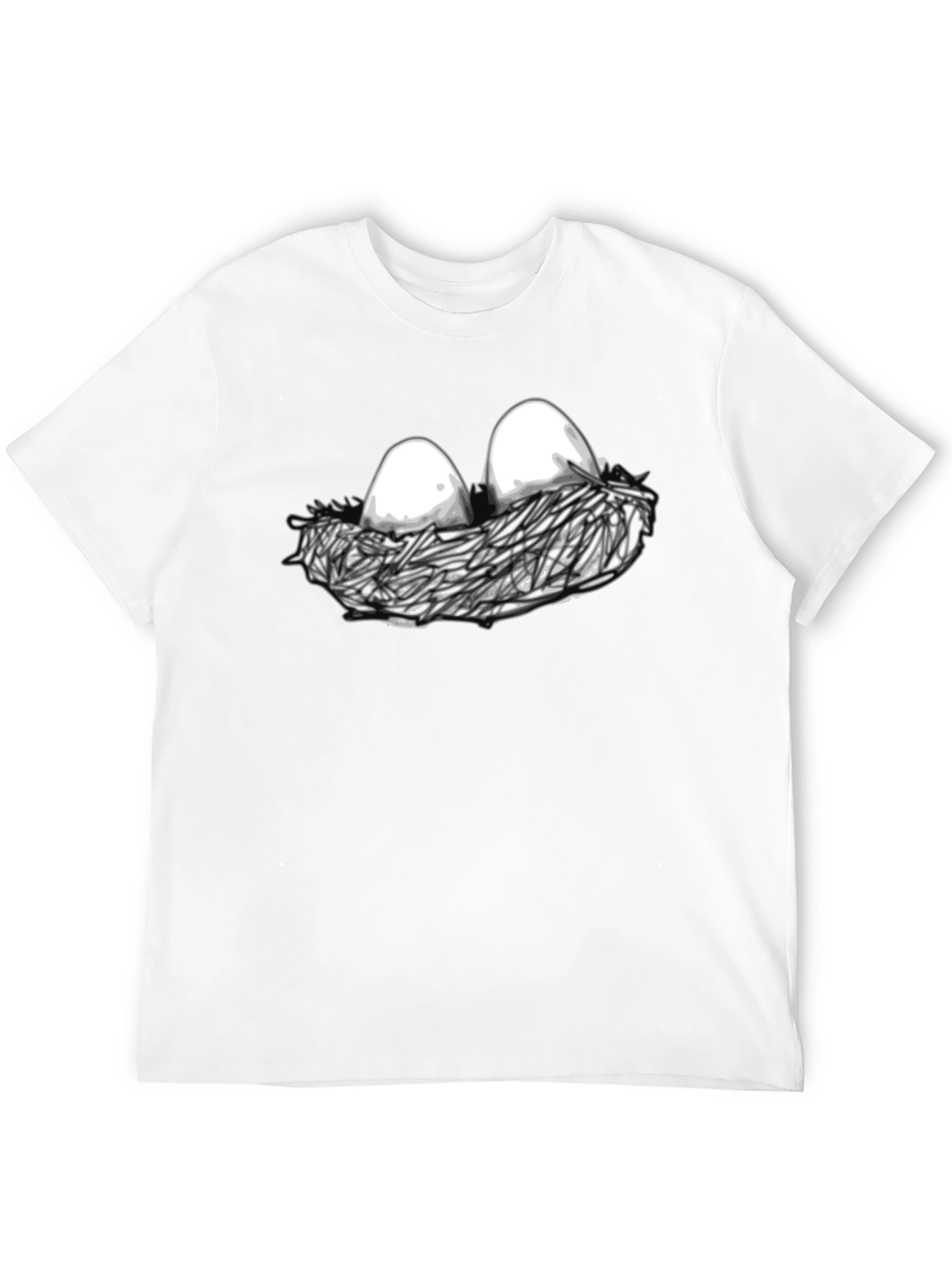 Eggs in Nest Graphic Black T-Shirt