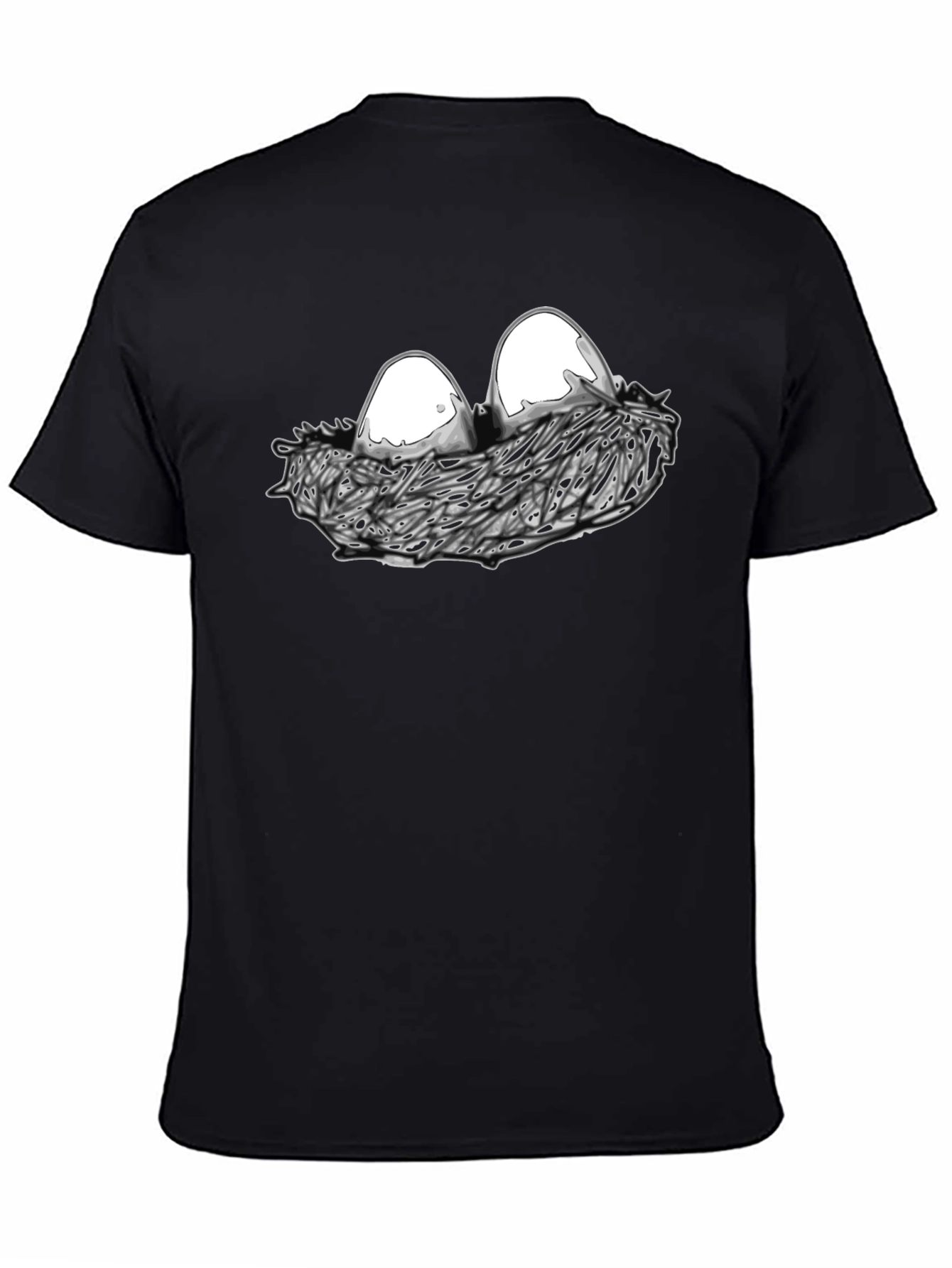 Eggs in Nest Graphic Black T-Shirt