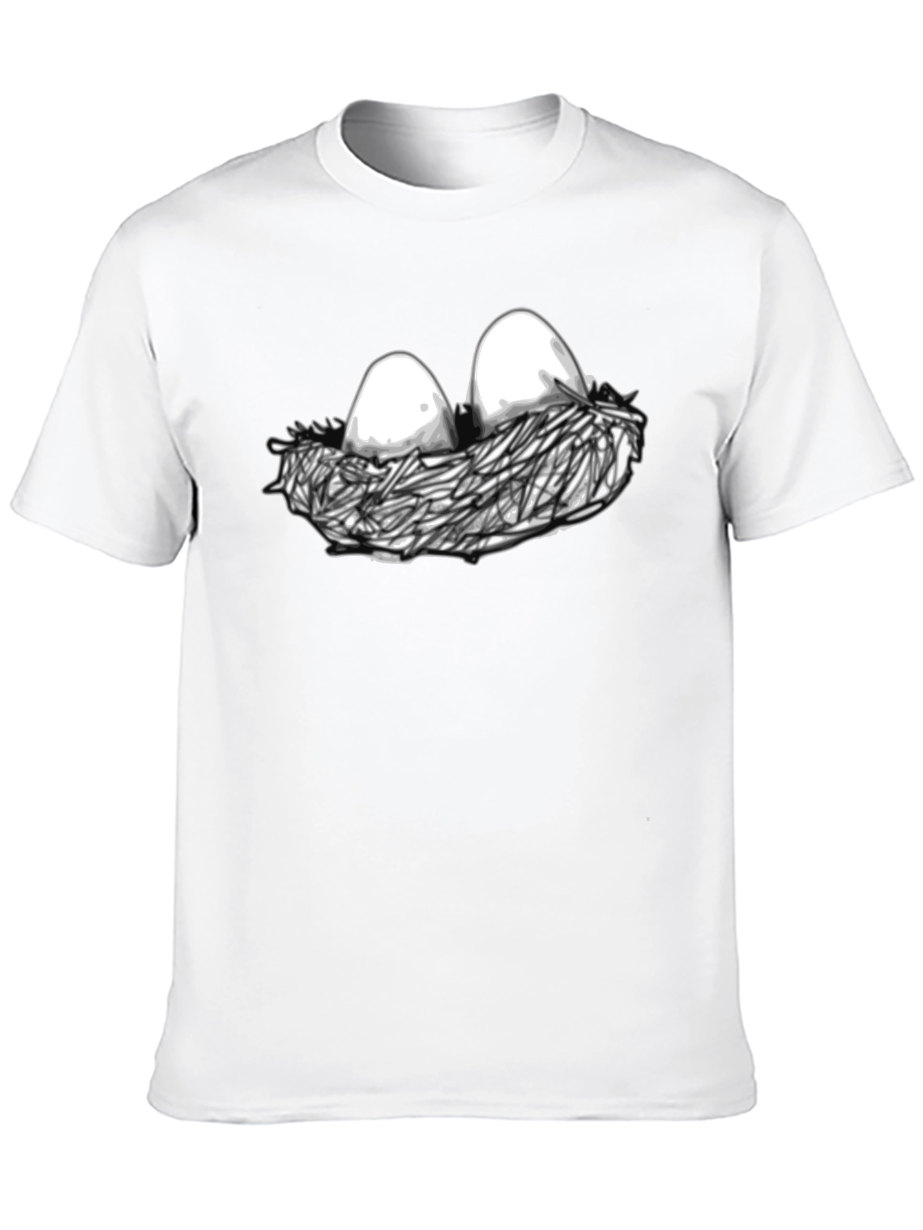 Eggs in Nest Graphic Black T-Shirt
