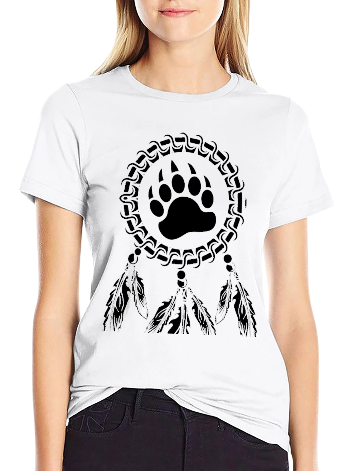 Bear Paw Dreamcatcher T-Shirt - Black