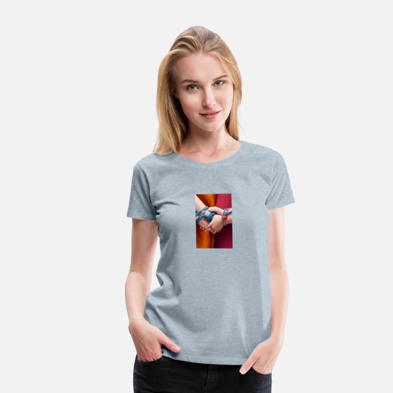 Mains enlacées avec bracelets assortis illustra