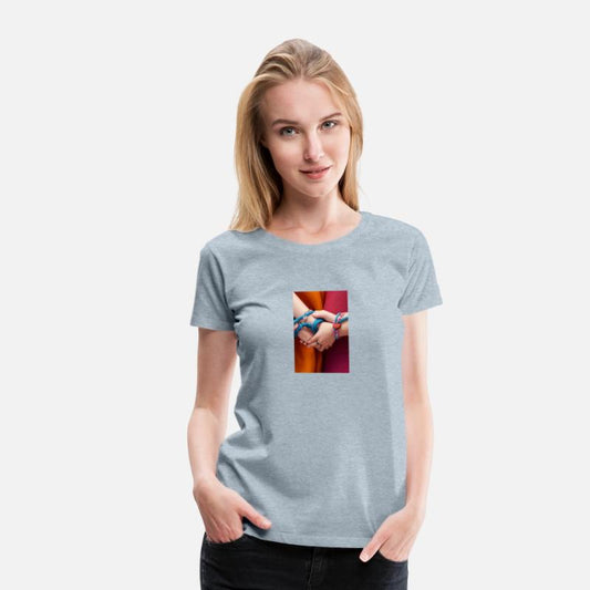 Mains enlacées avec bracelets assortis illustra