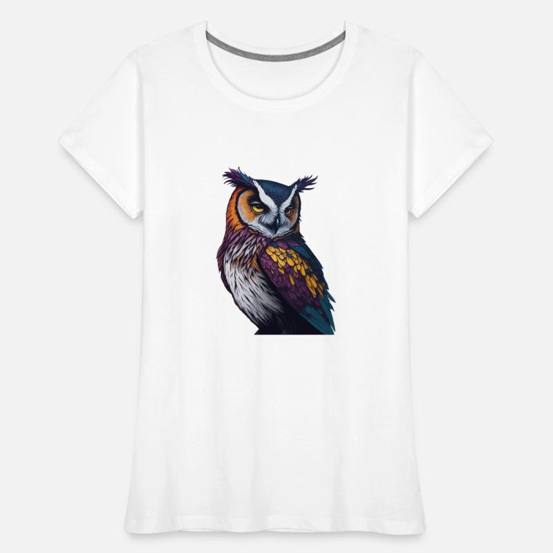Majestic colorful night Owl illustration