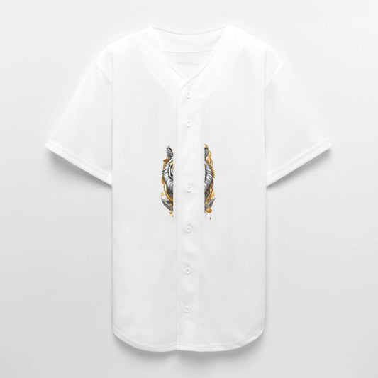 Majestic Tiger Emblem: Gold and Silver Art