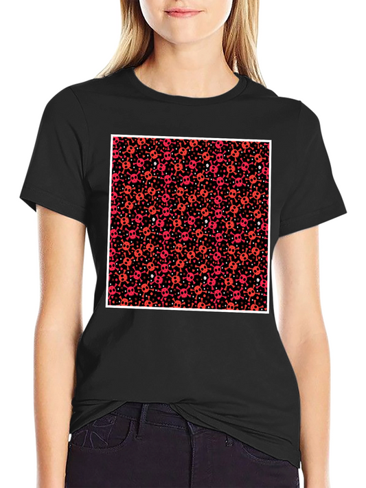 Skull Pattern Black T-Shirt