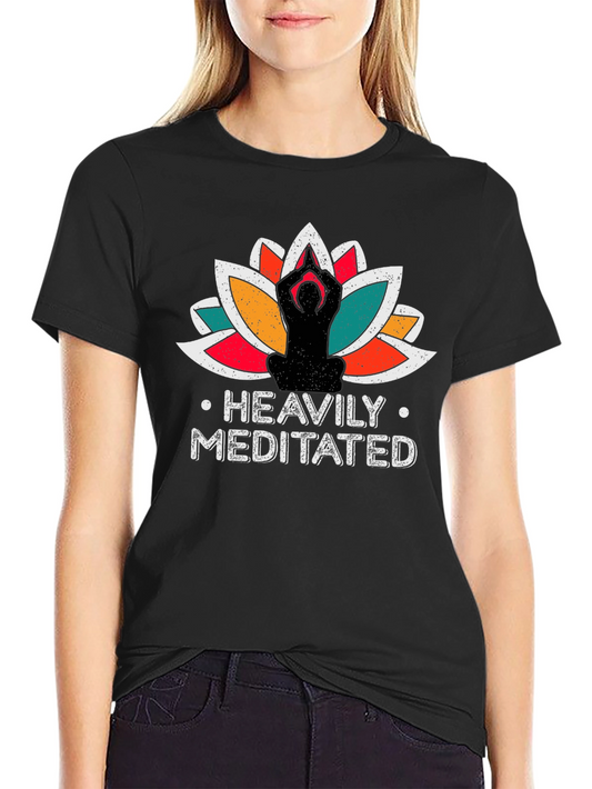 Heavily Meditated Lotus Yoga T-Shirt