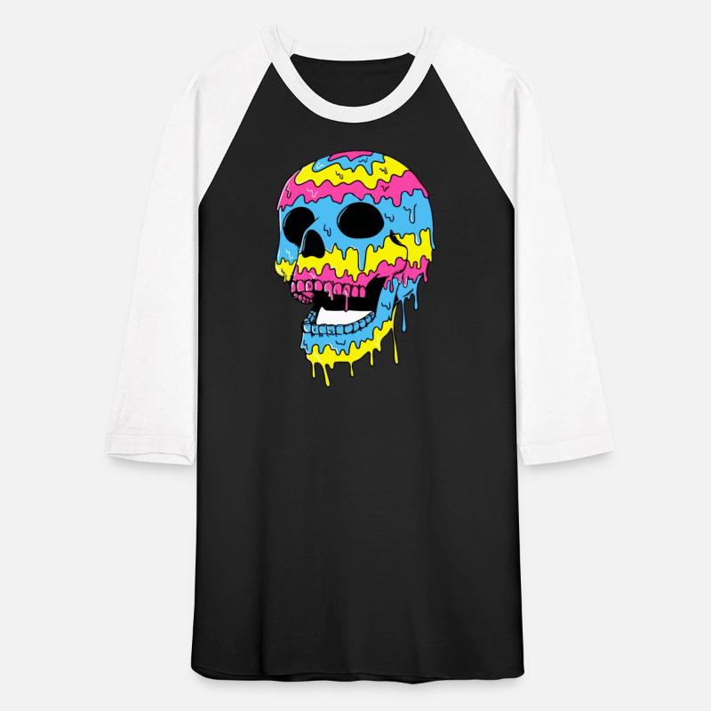 Melting Skull Halloween Colorful Graphic Art
