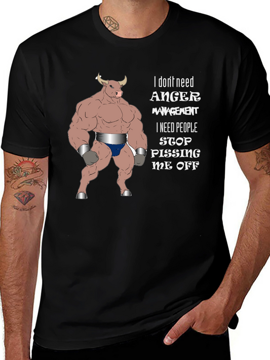 Anger Management Bull Graphic T-Shirt