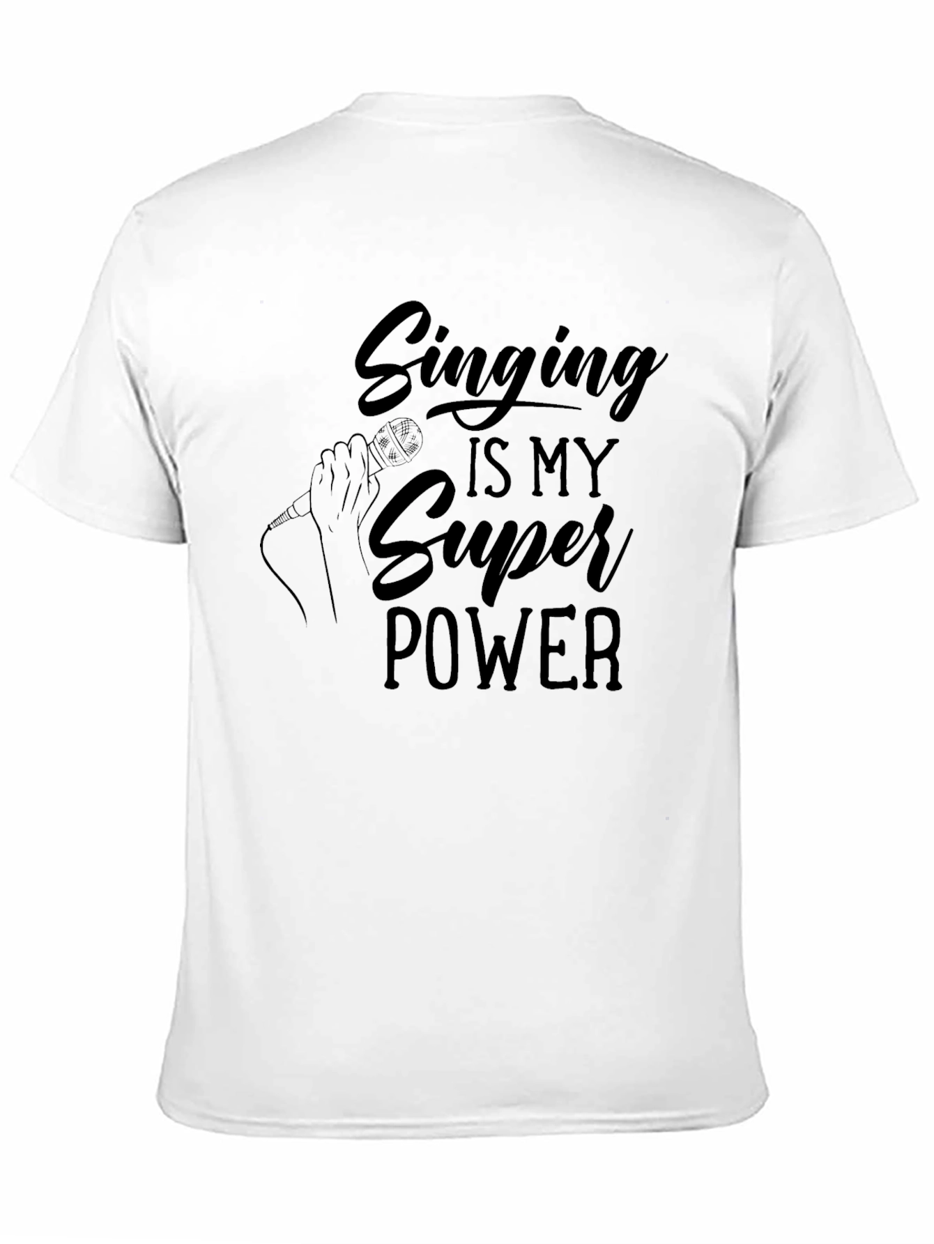 Singing is My Superpower Black T-Shirt