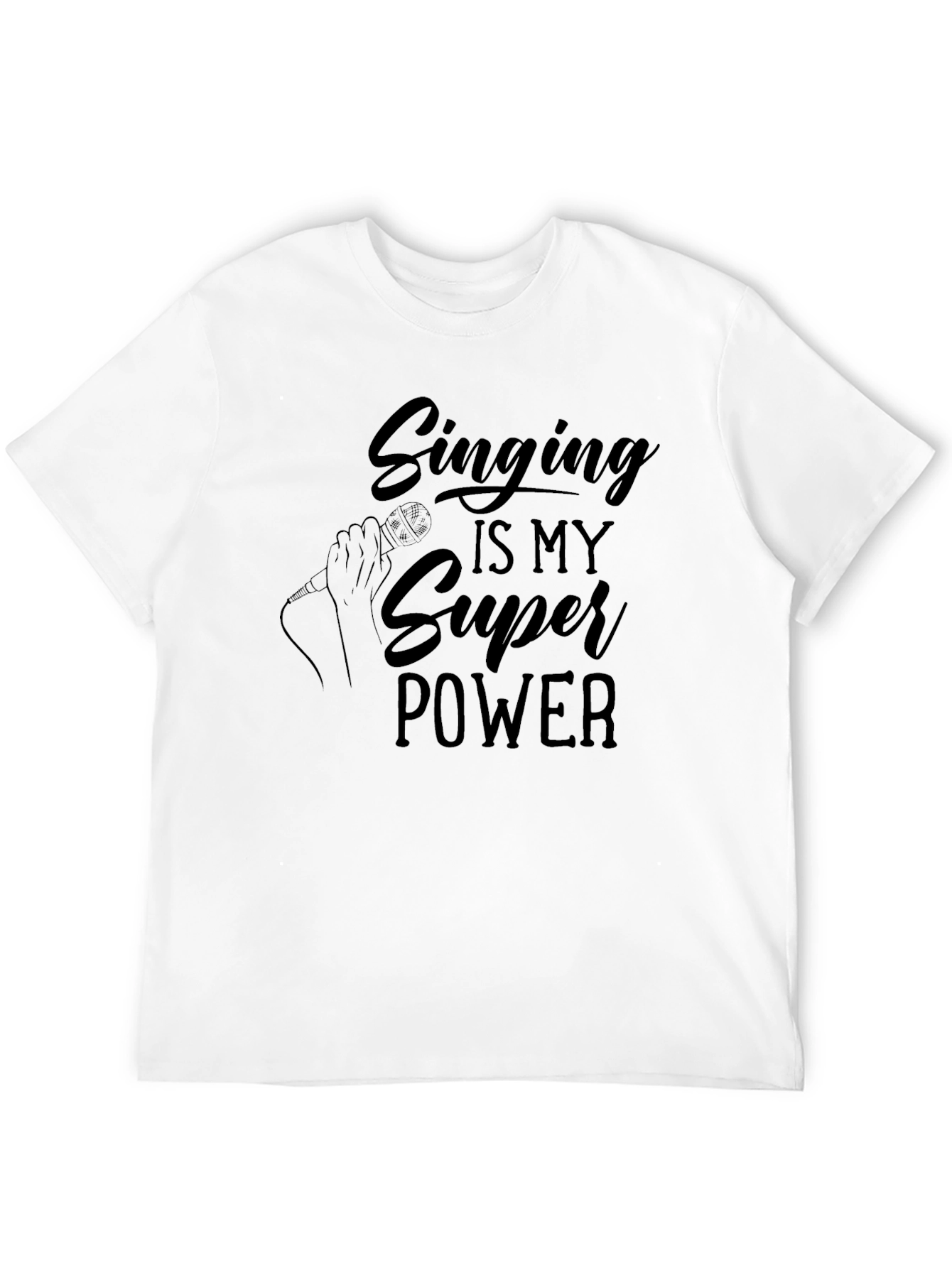 Singing is My Superpower Black T-Shirt