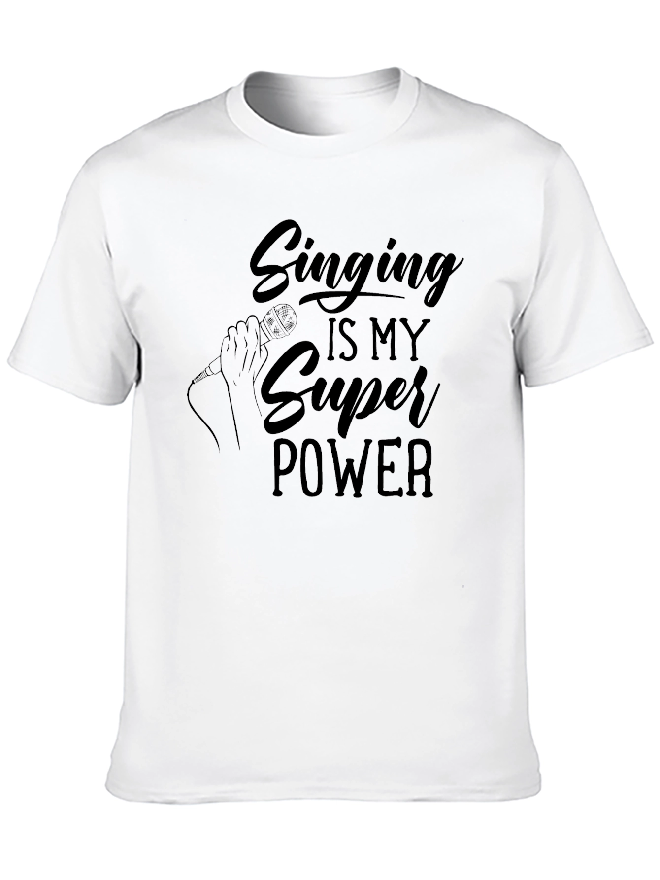 Singing is My Superpower Black T-Shirt
