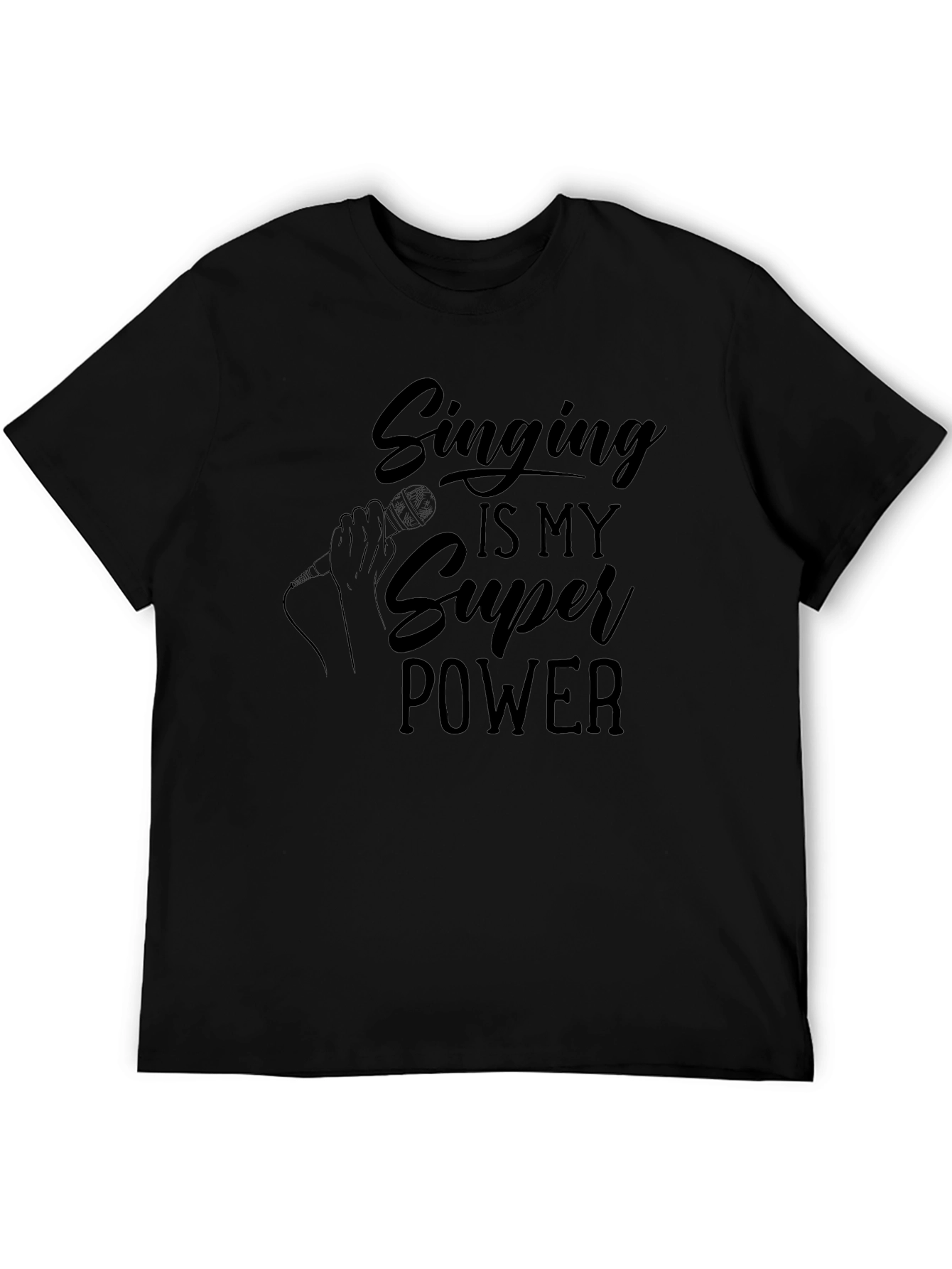 Singing is My Superpower Black T-Shirt