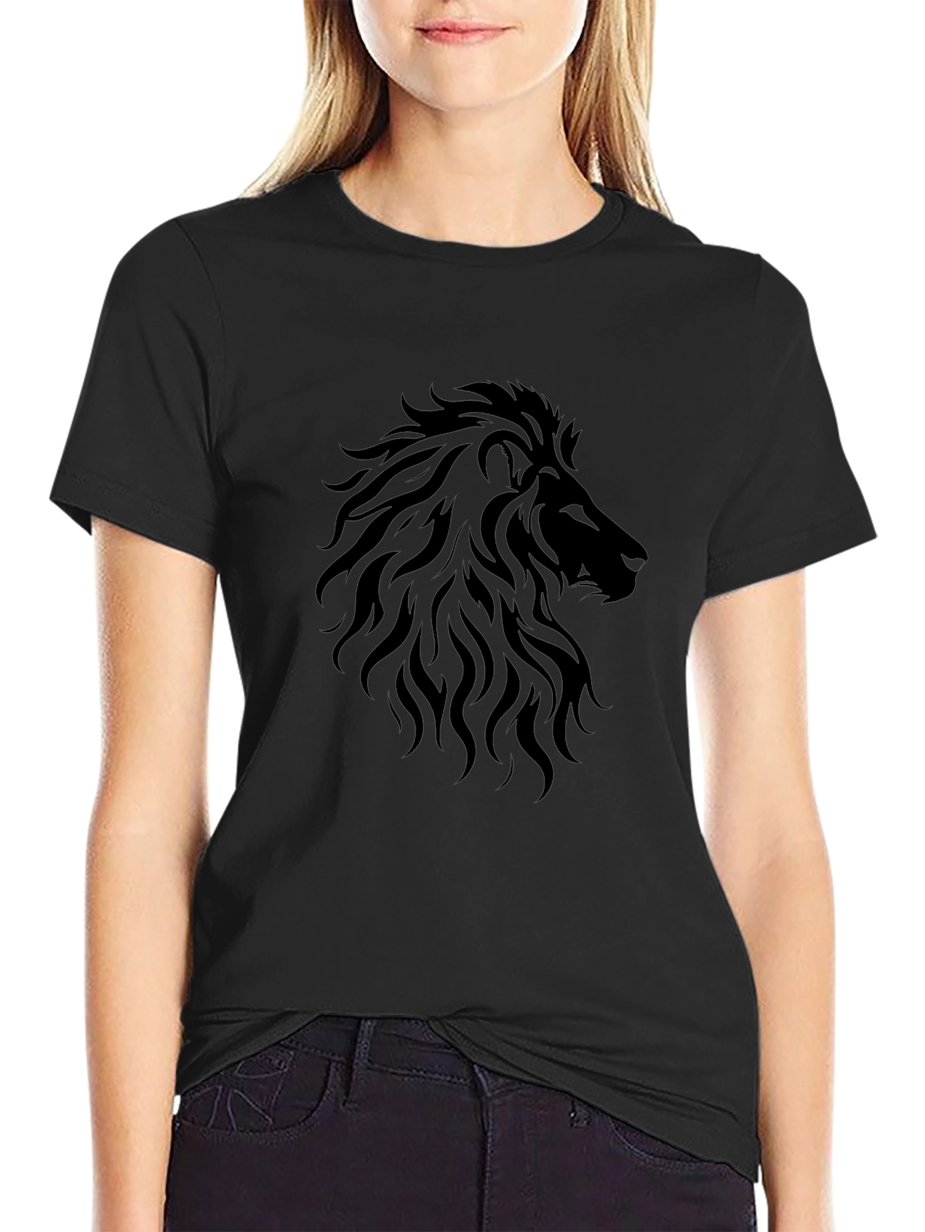 Black Lion Graphic Tee - Mens Casual Shirt