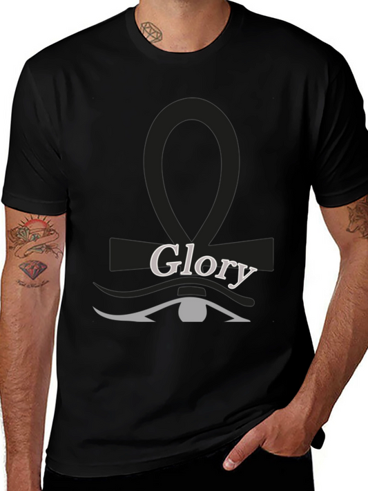 Egyptian Ankh Glory Eye Graphic Black T-Shirt
