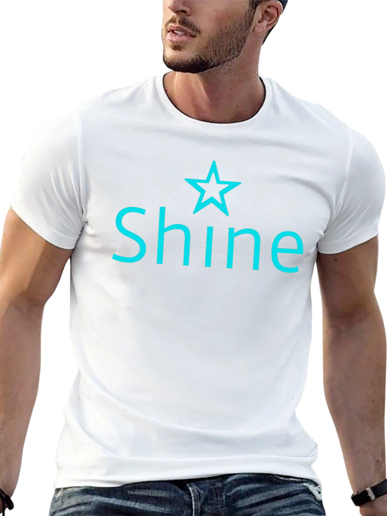 Shine Star Graphic Black T-Shirt