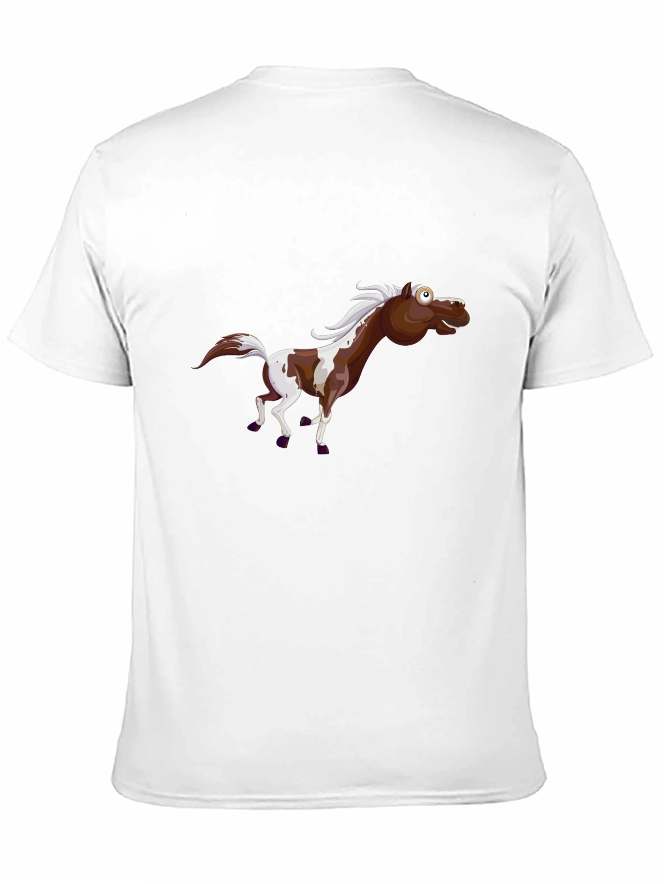 Funny Horse Graphic Black T-Shirt