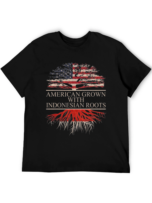 American Grown Indonesian Roots Graphic T-Shirt