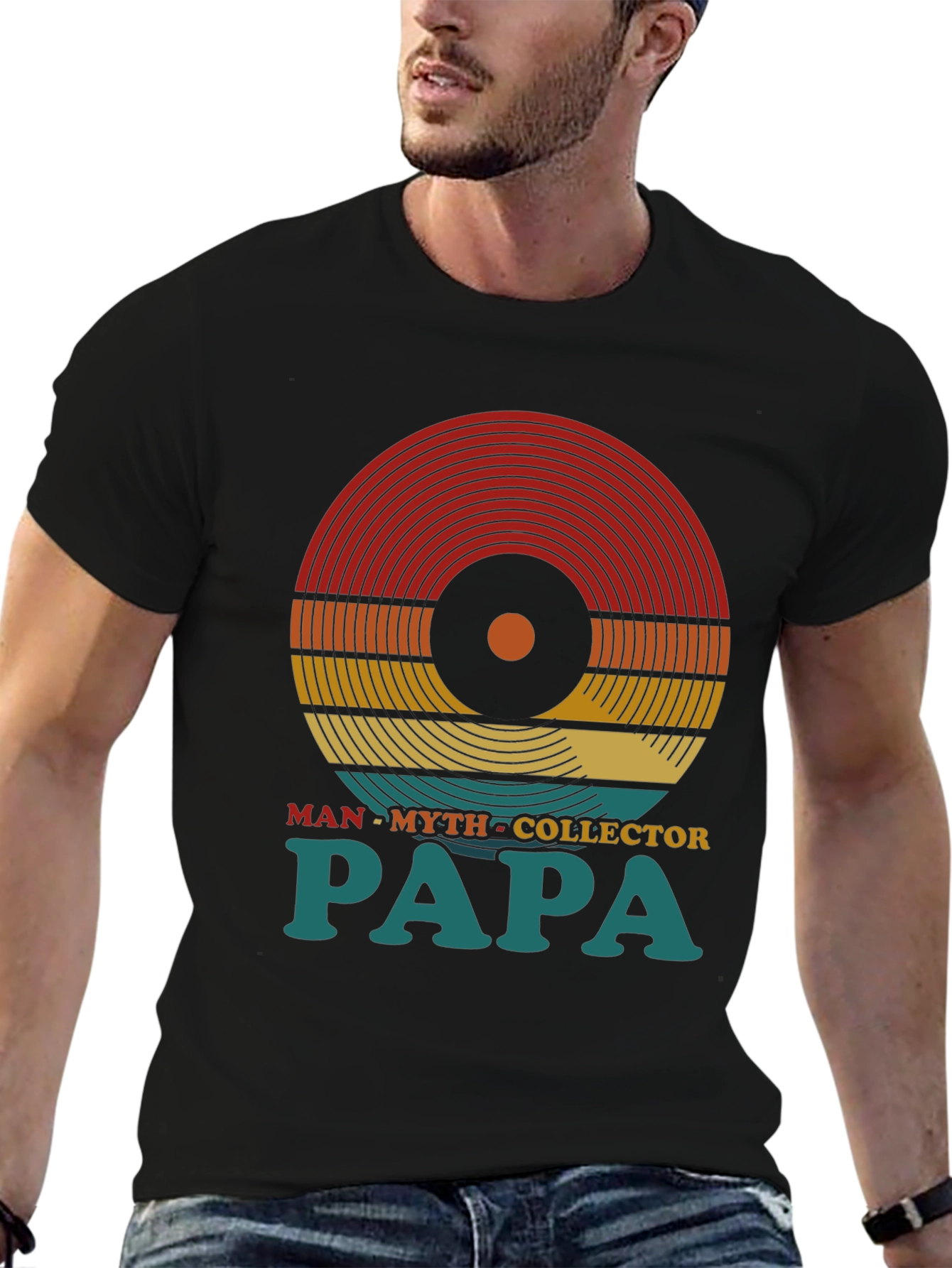 Retro Papa Vinyl Collector T-Shirt