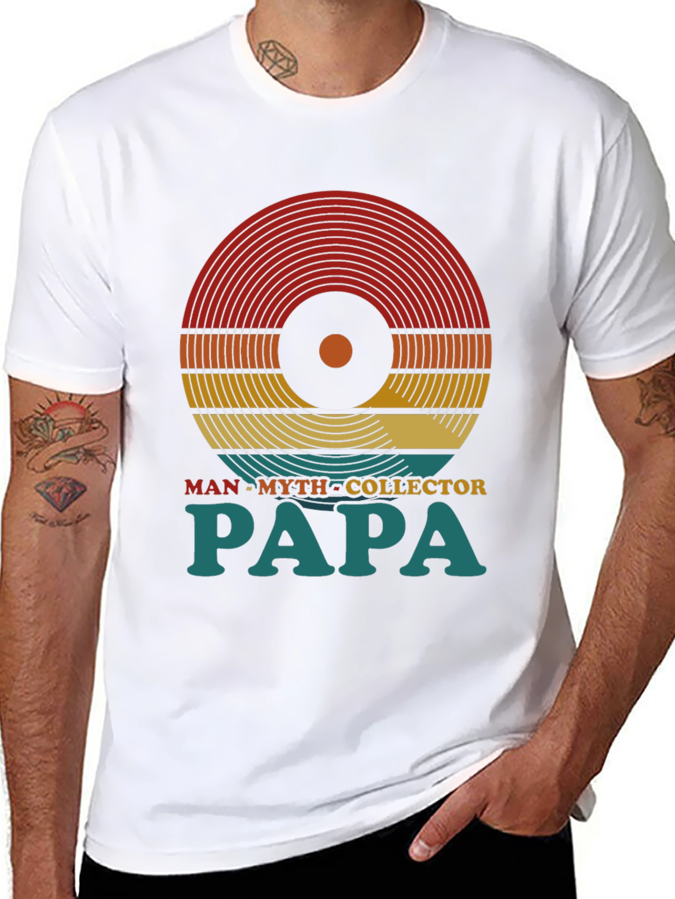Retro Papa Vinyl Collector T-Shirt