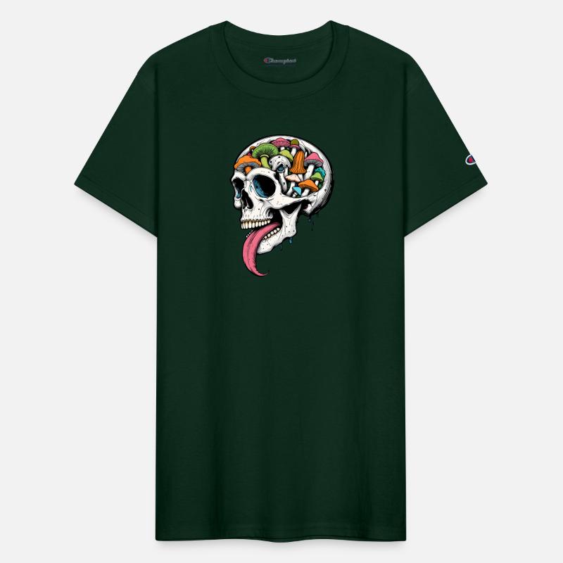 Mushroom Skull Trip – Psychedelic Art Tee